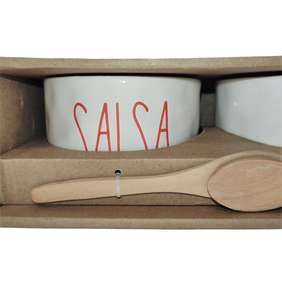 Blue Harbor Farmhouse Skinny Font Salsa & Guac Bowl Set - Picture 5 of 8